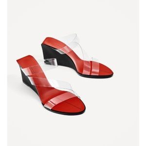 Backless vinyl sandals - sold out