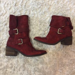Red Suede Boots