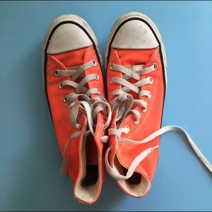 Converse All Star neon orange shoes