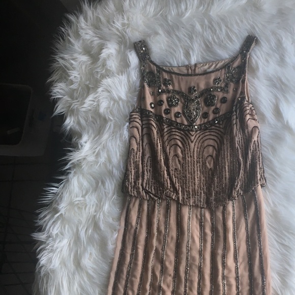 💃 Cache Beaded Flapper Dress--Like New! 💃 - Picture 1 of 3