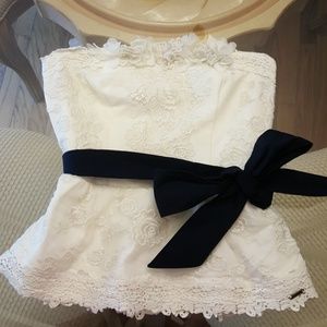 Super cute strapless lace top