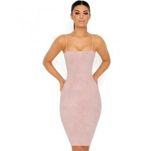 Mauve Suade straight neckline Dress