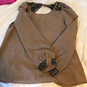 Backless long sleeve top