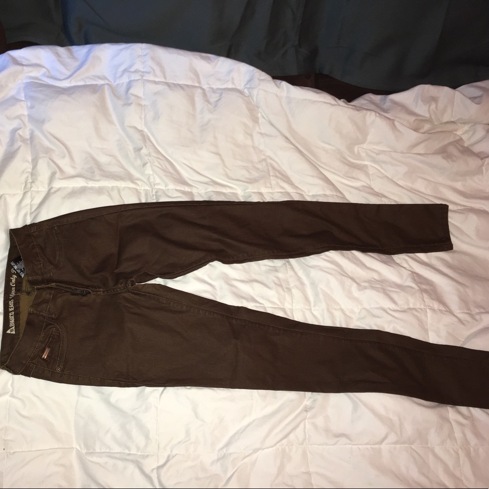 Waxed Brown Jeans