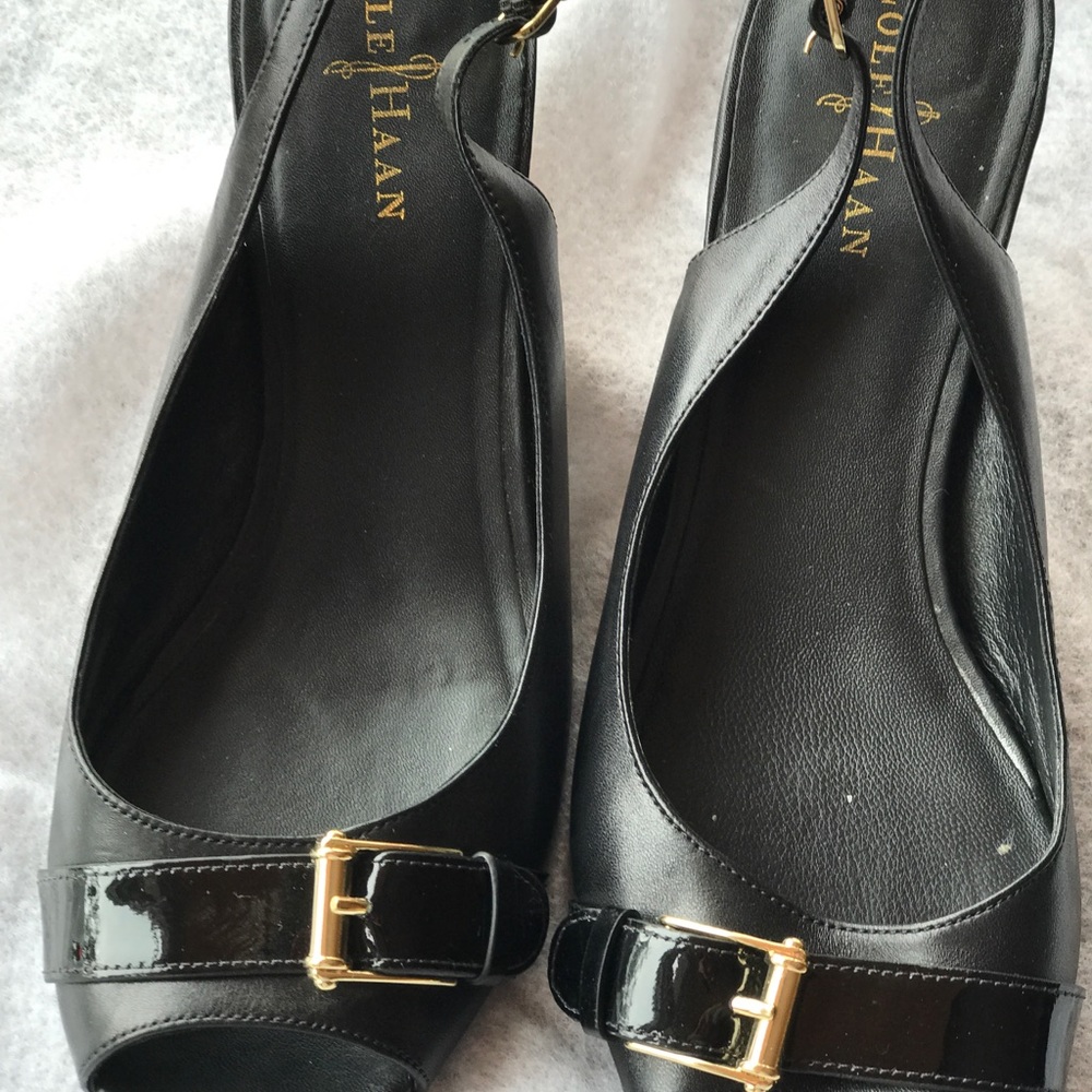 Cole haan black kitten heels