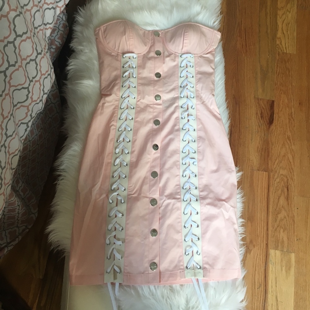 Love Moschino Lace Strapless dress