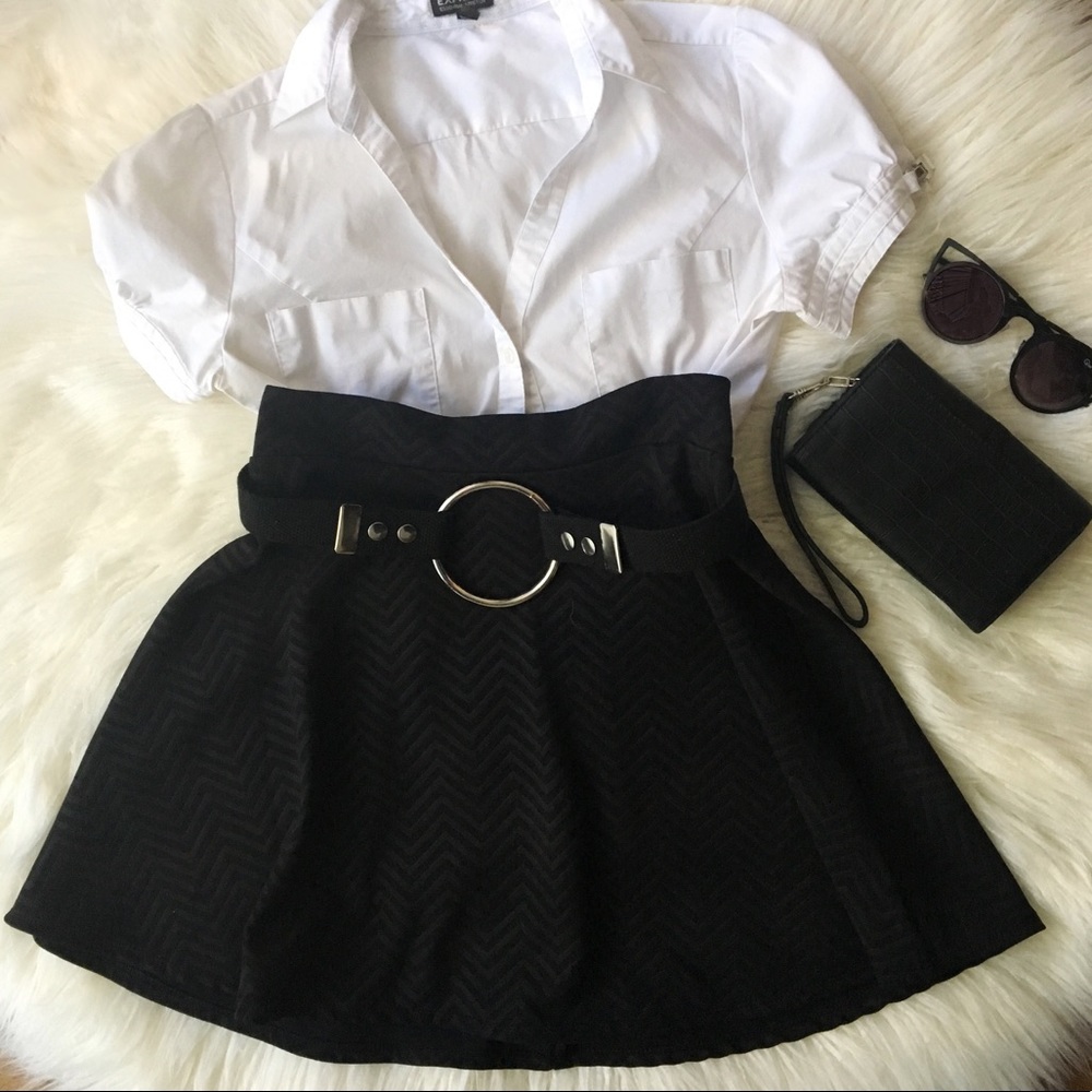 Chevron A-Line Skirt