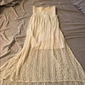 Lace Strapless Dress