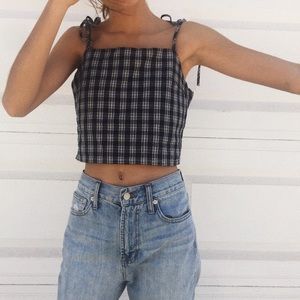NWT Brandy Melville Plaid Dena Tank