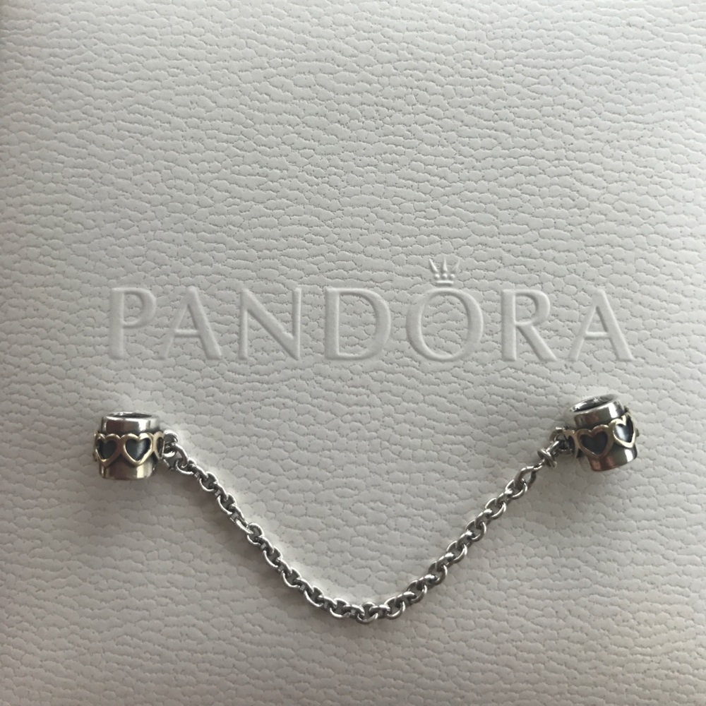 Authentic "Heart" 2 tone Safety Chain