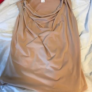 Nude slouchy top
