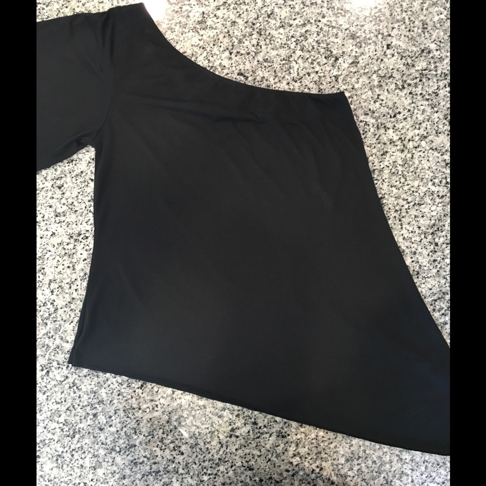 Black asymmetrical shirt