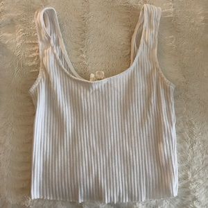 Pacsun White ribbed crop