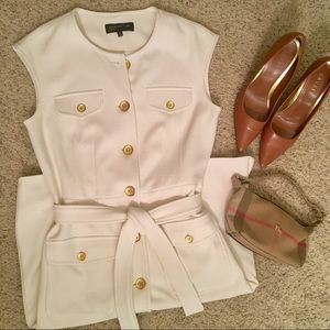 Jones New York Military Style Sleeveless Dress