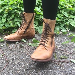 Brown butter-soft leather boots