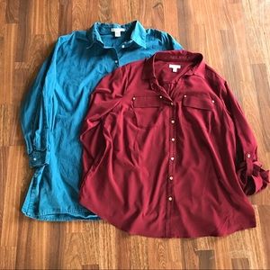 TWO 2X Button Up Shirts