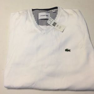 Lacoste Long Sleeve V Neck Sweater