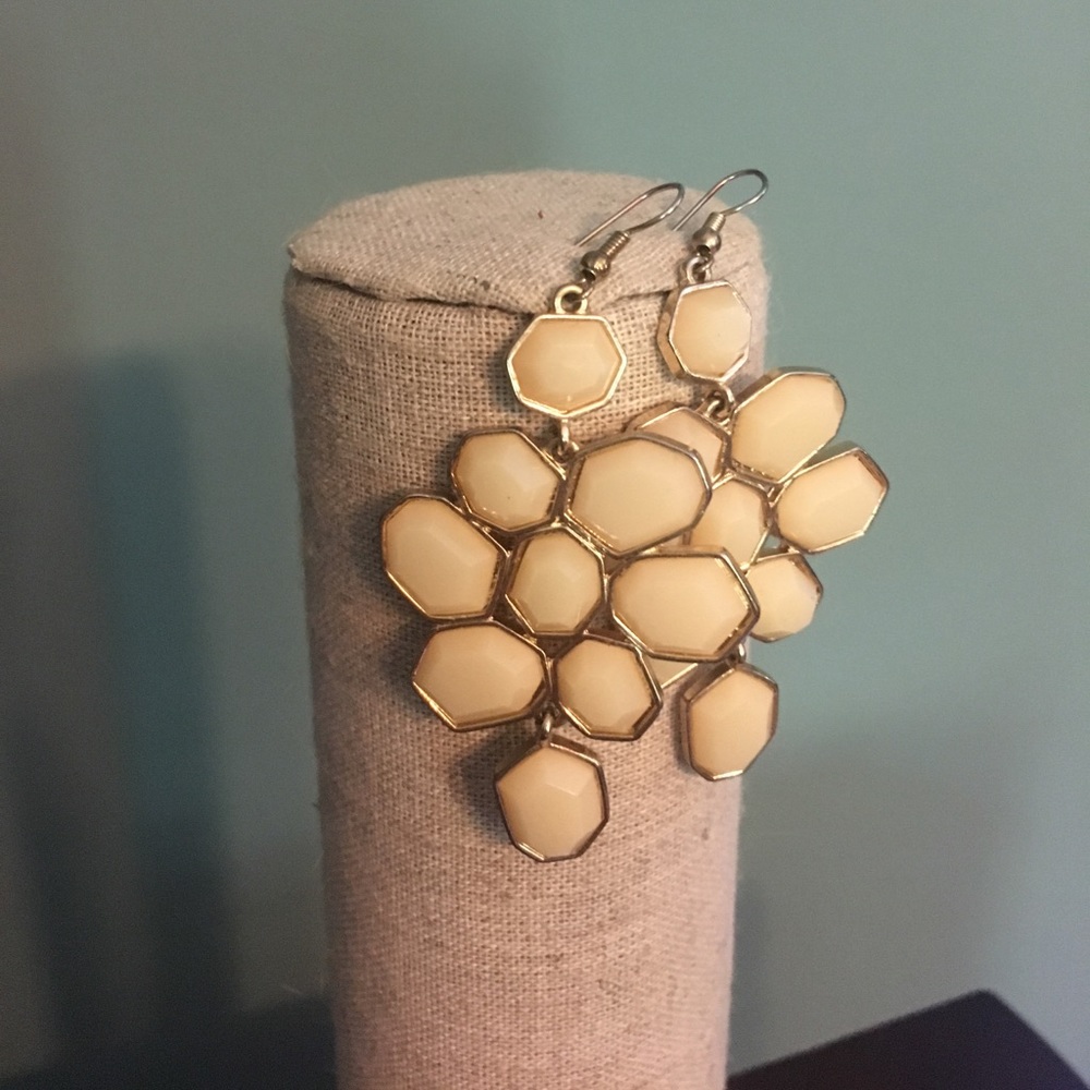 Gold and ivory earrings