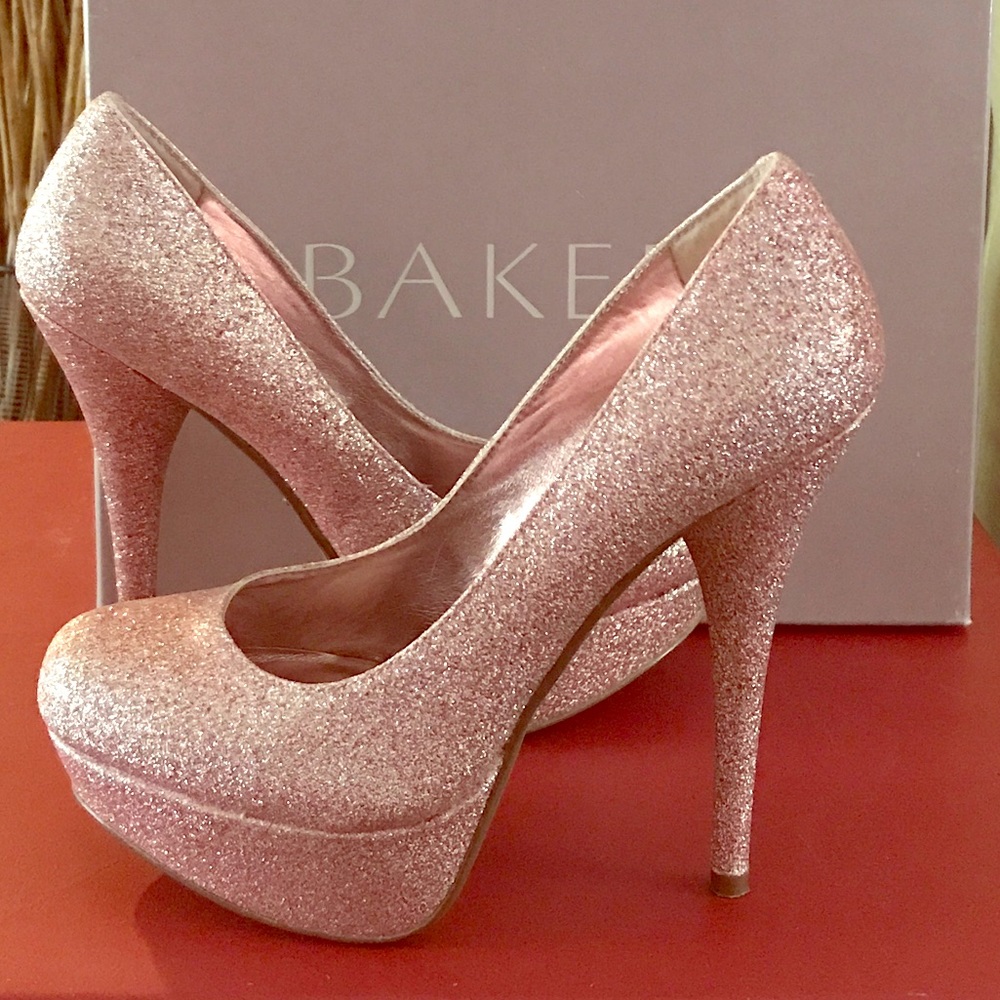 Almost new Bakers Victoria G sparkle heels