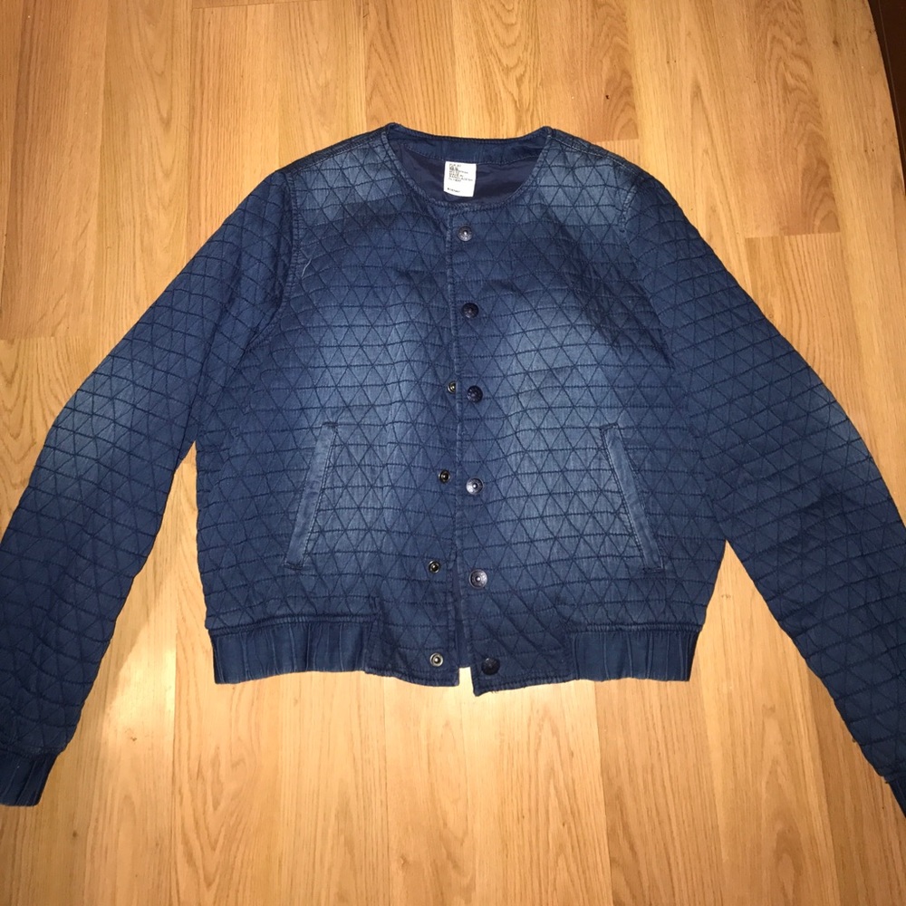 Denim bomber