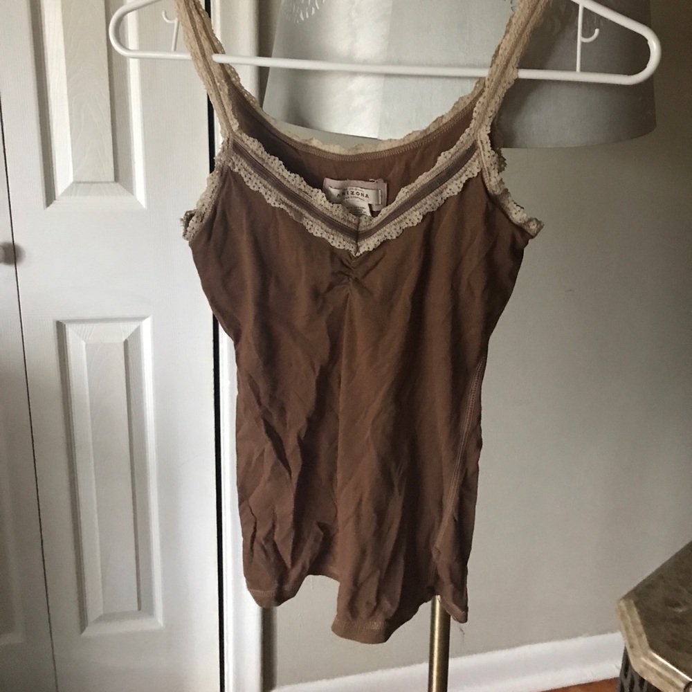 Brown cute tank top