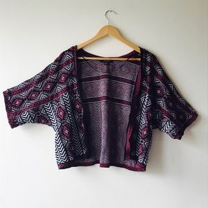Indie pattern poncho