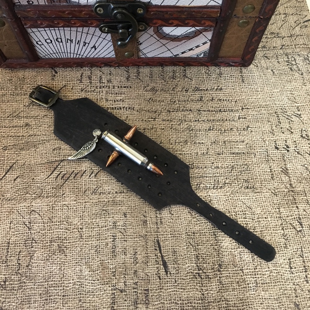 Handmade Bullet Cross Bracelet