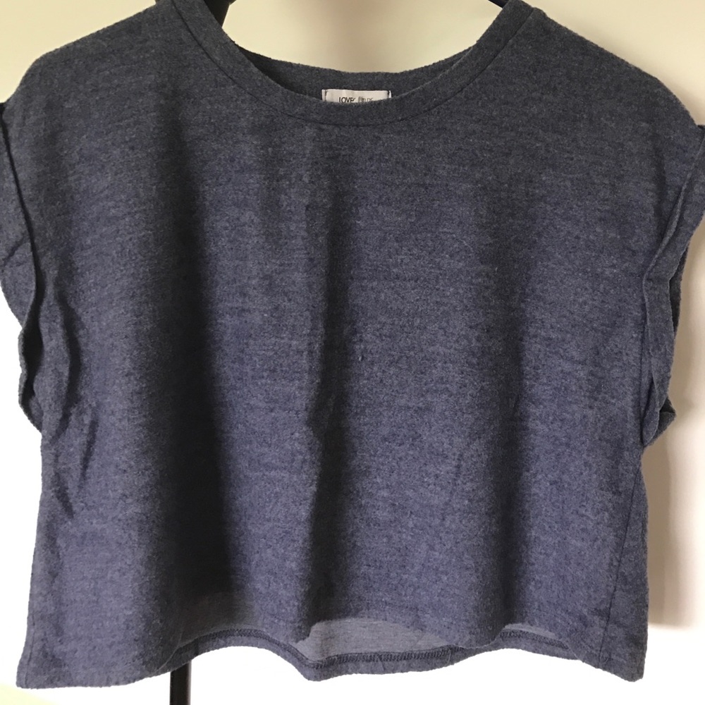 Navy Crop Top