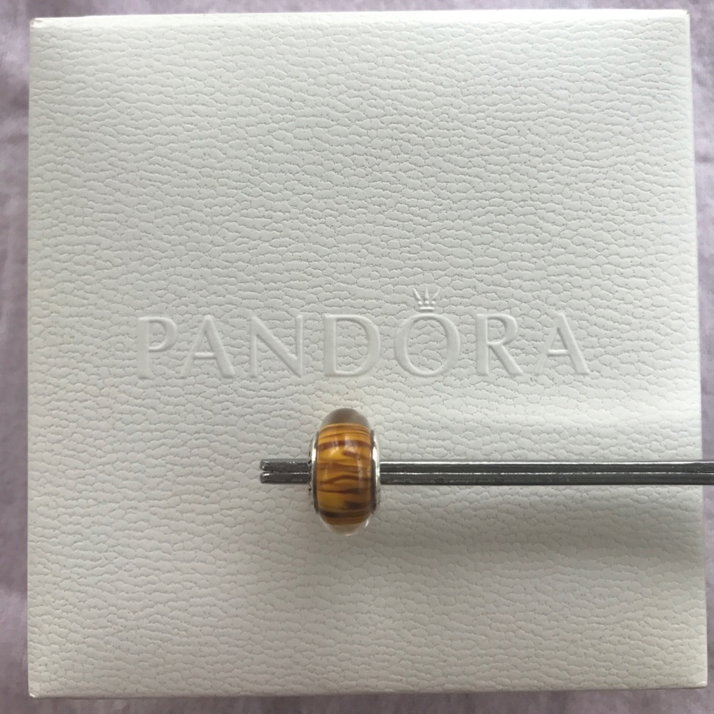 Authentic "Bengal" Murano Pandora Bead