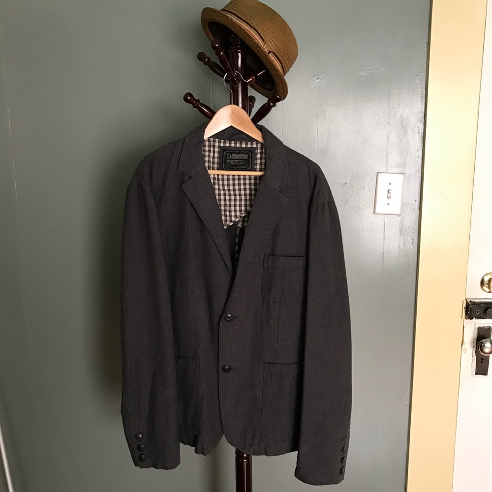 Men's Forever 21 Grey Casual Sport Coat Size XL