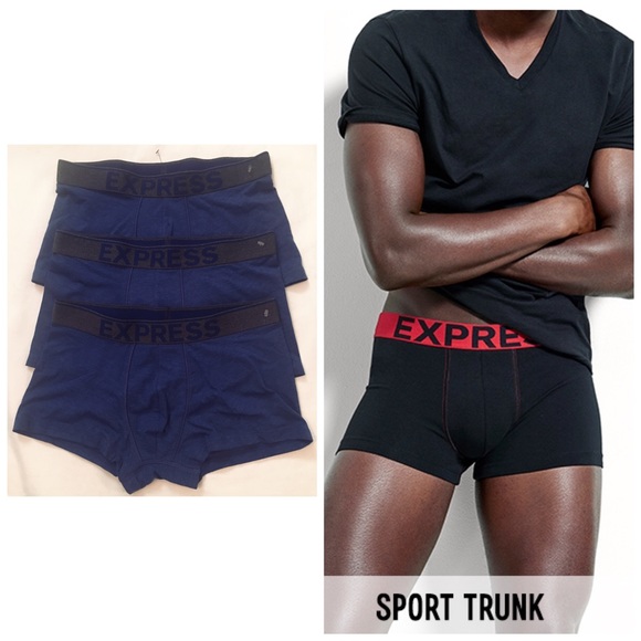 Express Underwear & Socks Express Mens Solid Sport Trunk Boxer