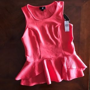 NWT IZ Byer Peplum tank top