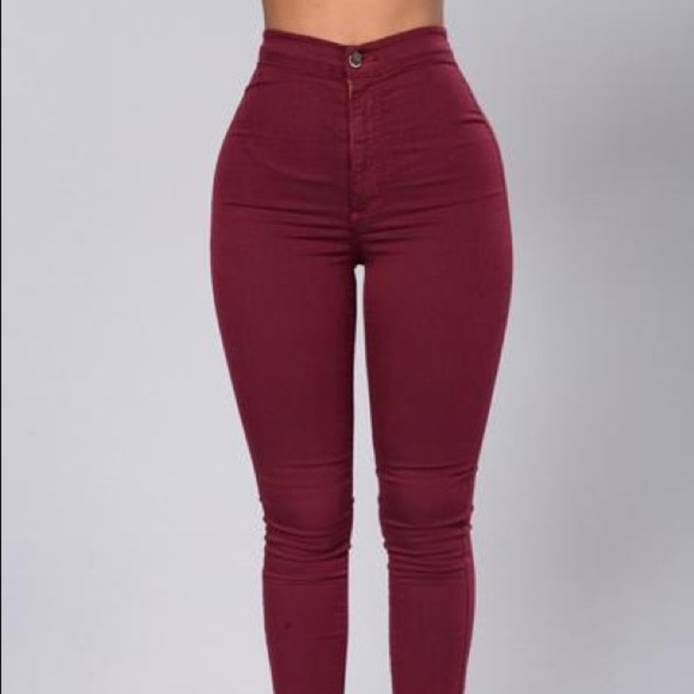 Fashion nova burgundy pants