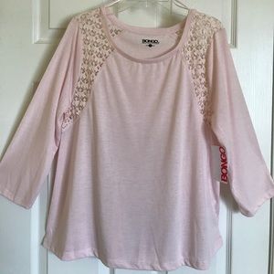 🐼✨Bongo shirt with lace shoulders