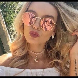 Ray Ban Round Gold/Pink Sunglasses✨