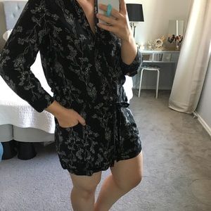 Black Floral Old Navy Romper