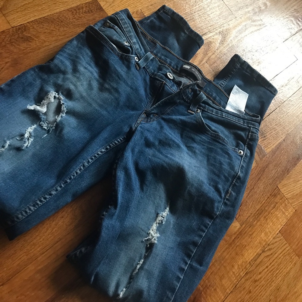Ripped Levi jeans