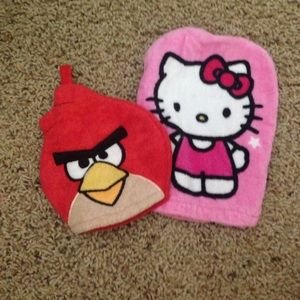 2 glove wash cloths! Hello Kitty/Angry Birds!!