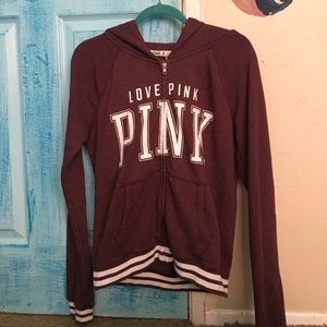 Deep Red Victoria Secret's PINK zip-up