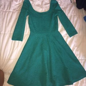 Dark green blue dress