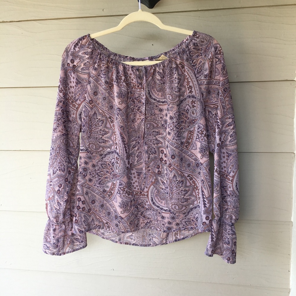📿Purple Paisley Sheer Top by Apostrophe📿