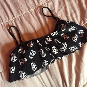 flowy skull swimsuit top