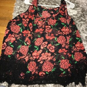 Sheer rose top
