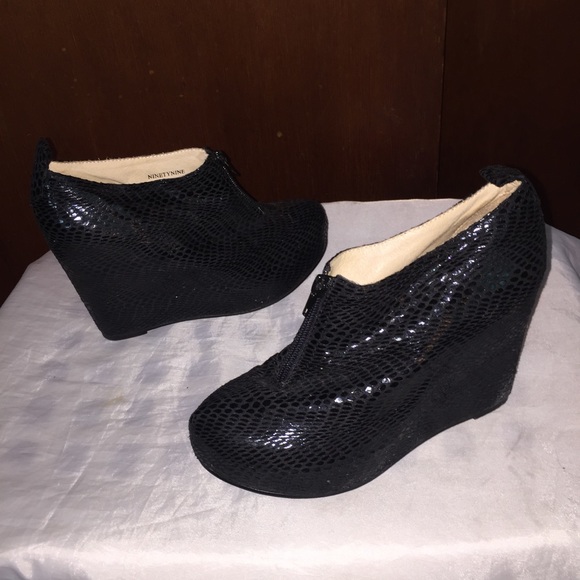 Jeffrey Campbell Snake Print zip wedges - Picture 2 of 6