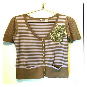 Short sleeve Anthropologie sweater