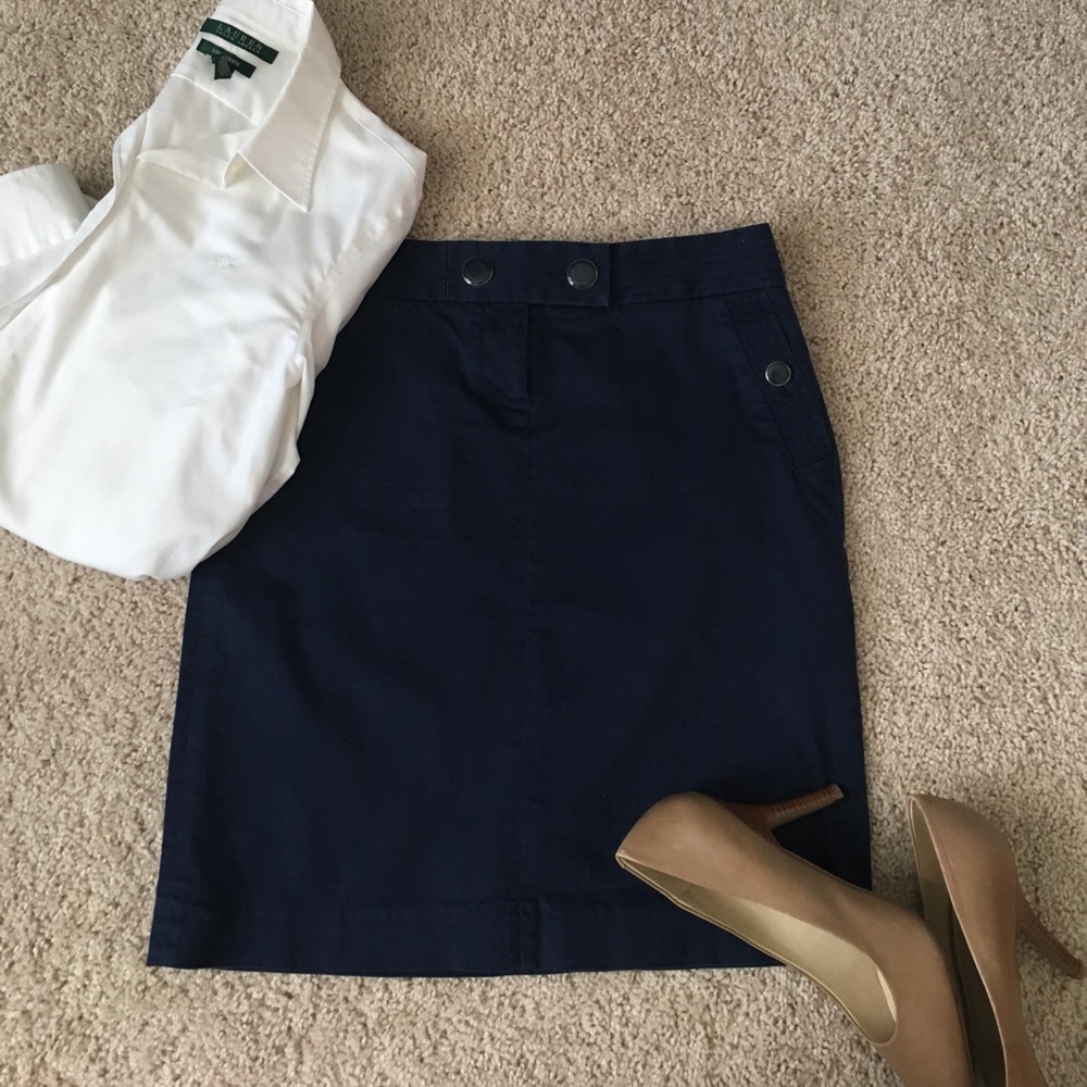 J. Crew Factory Navy Pencil Skirt