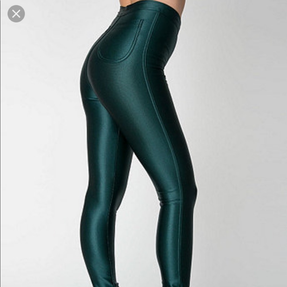 Emerald American apparel disco pants