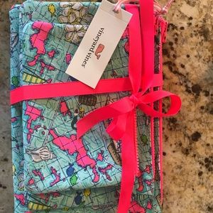 Vineyard Vines 3 pack canvas cosmetic case