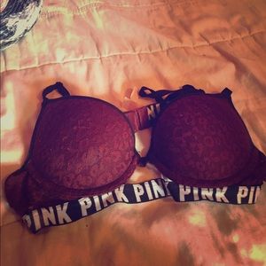 Pink logo bra