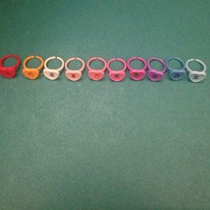 Gently used kids owl ring bundle